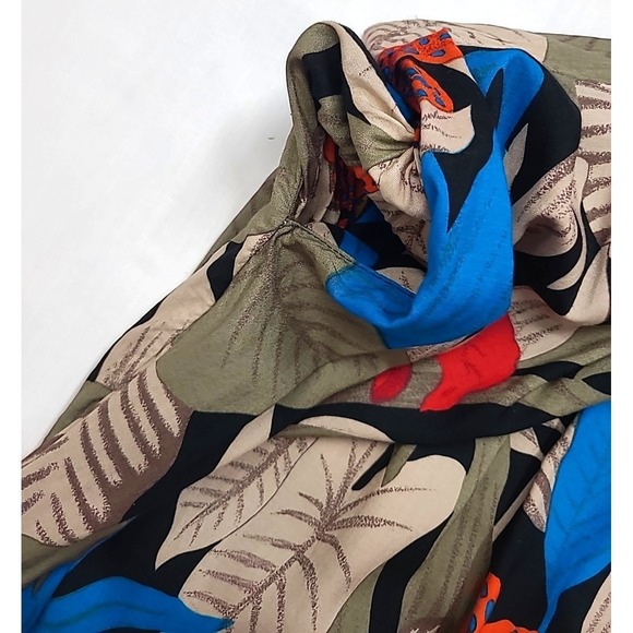 Vintage Womens Skirt Sz 14 Pleated A Line Pockets Hawaiian Beach Resort Cruise - Picture 4 of 11